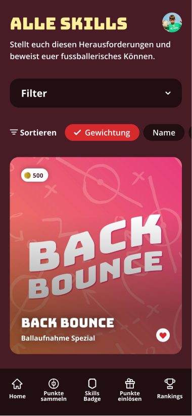 UBS Football Skills Skills Übersicht