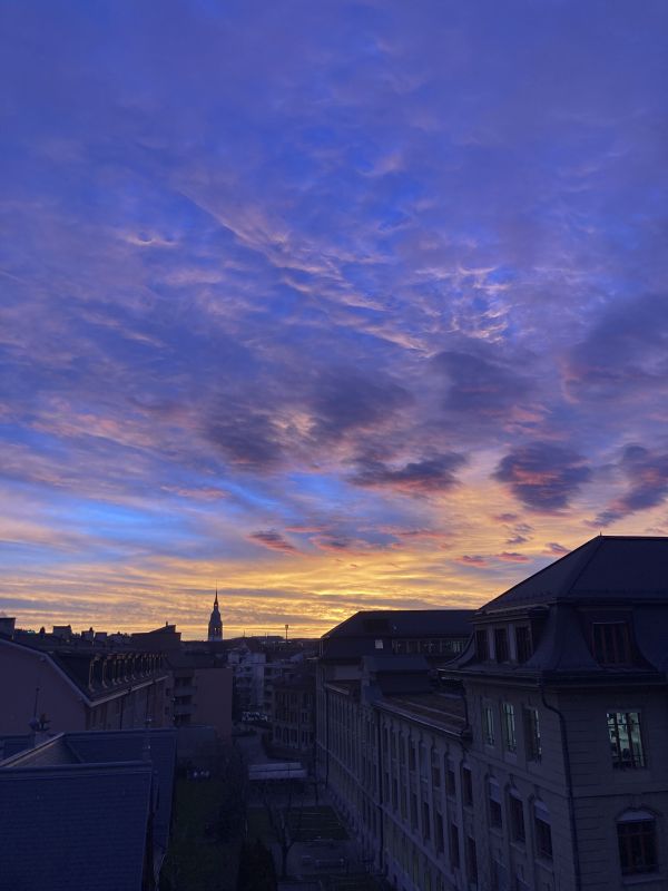 Sonnenuntergang auf der Dachterasse von Helga
