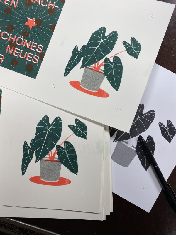 Risodruck einer Pflanze